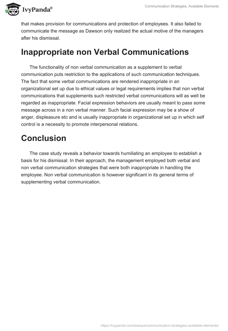 Communication Strategies. Available Elements. Page 4