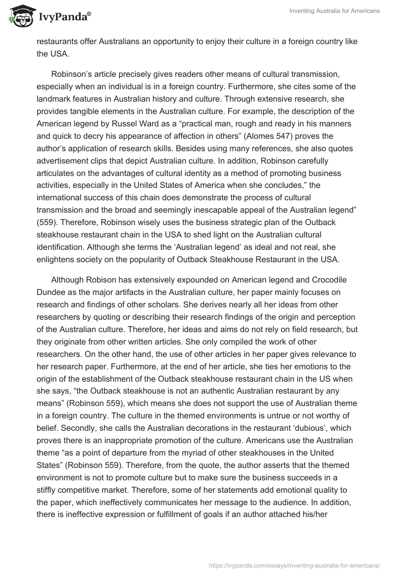 Inventing Australia for Americans. Page 2