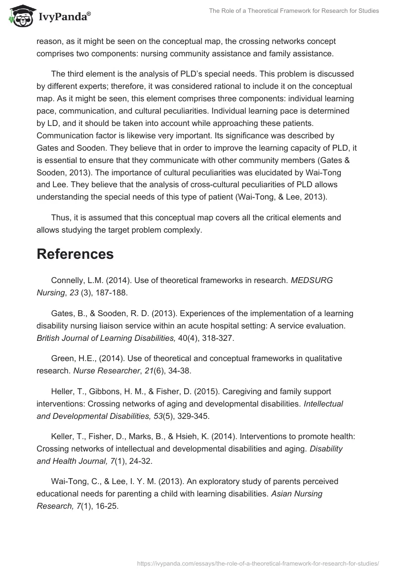 The Role of a Theoretical Framework for Research for Studies. Page 4