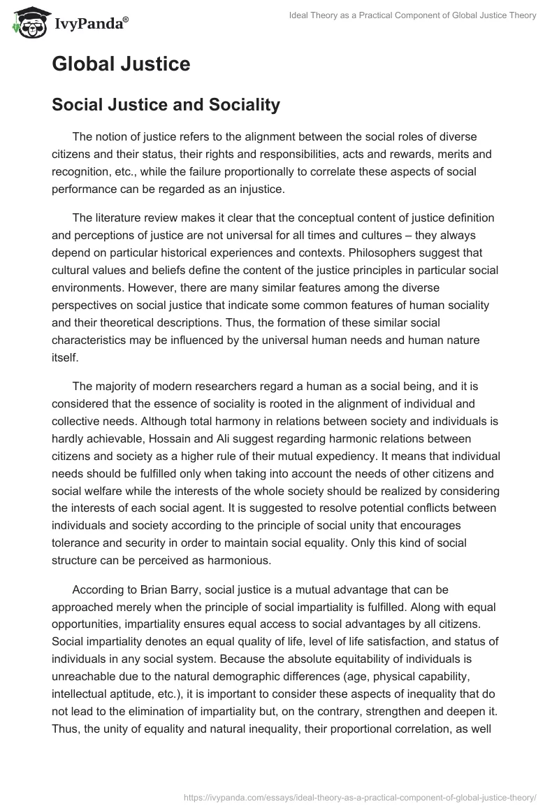 Ideal Theory as a Practical Component of Global Justice Theory. Page 2