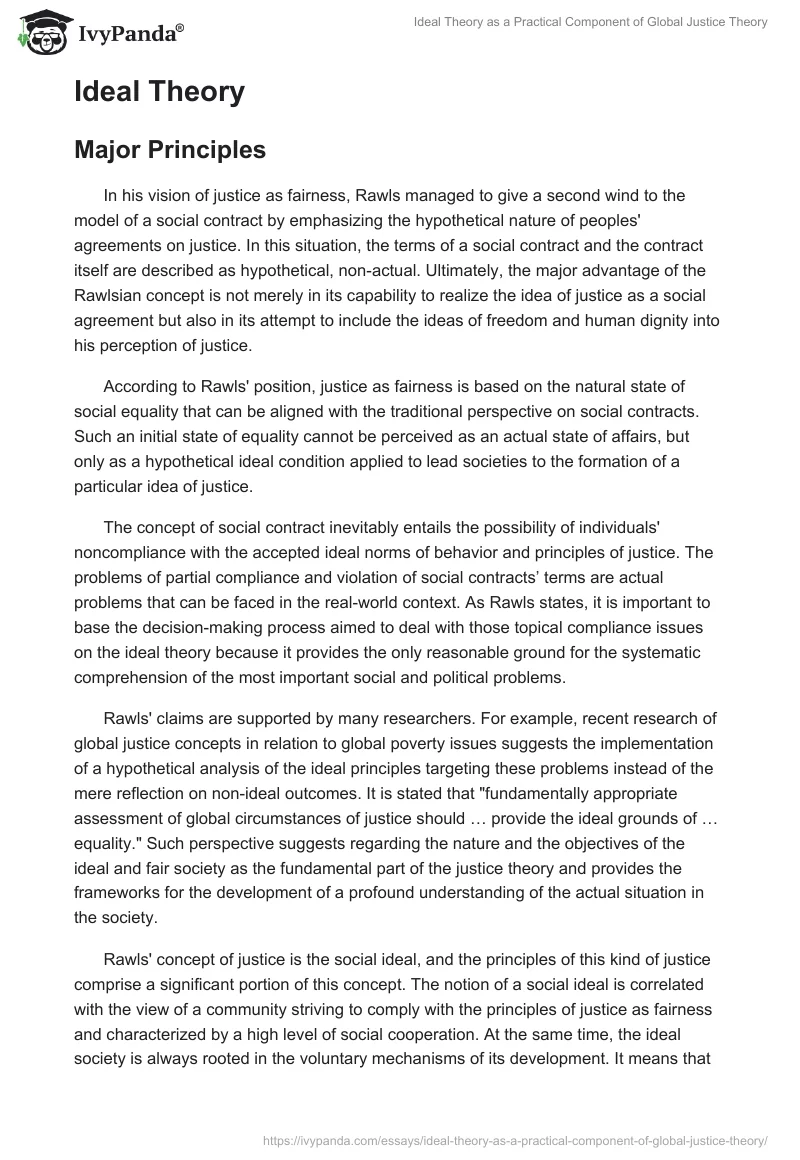 Ideal Theory as a Practical Component of Global Justice Theory. Page 4