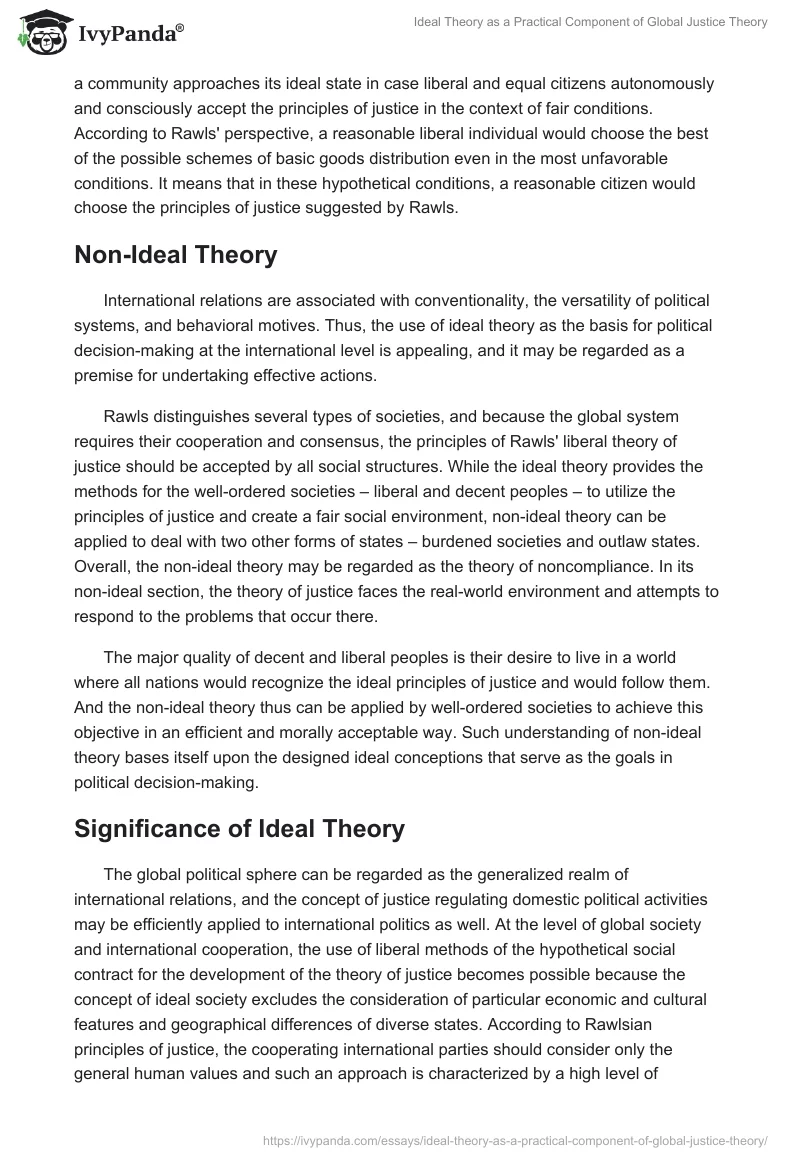 Ideal Theory as a Practical Component of Global Justice Theory. Page 5