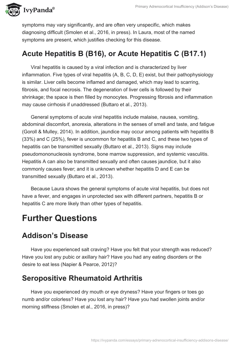 Primary Adrenocortical Insufficiency (Addison’s Disease). Page 2