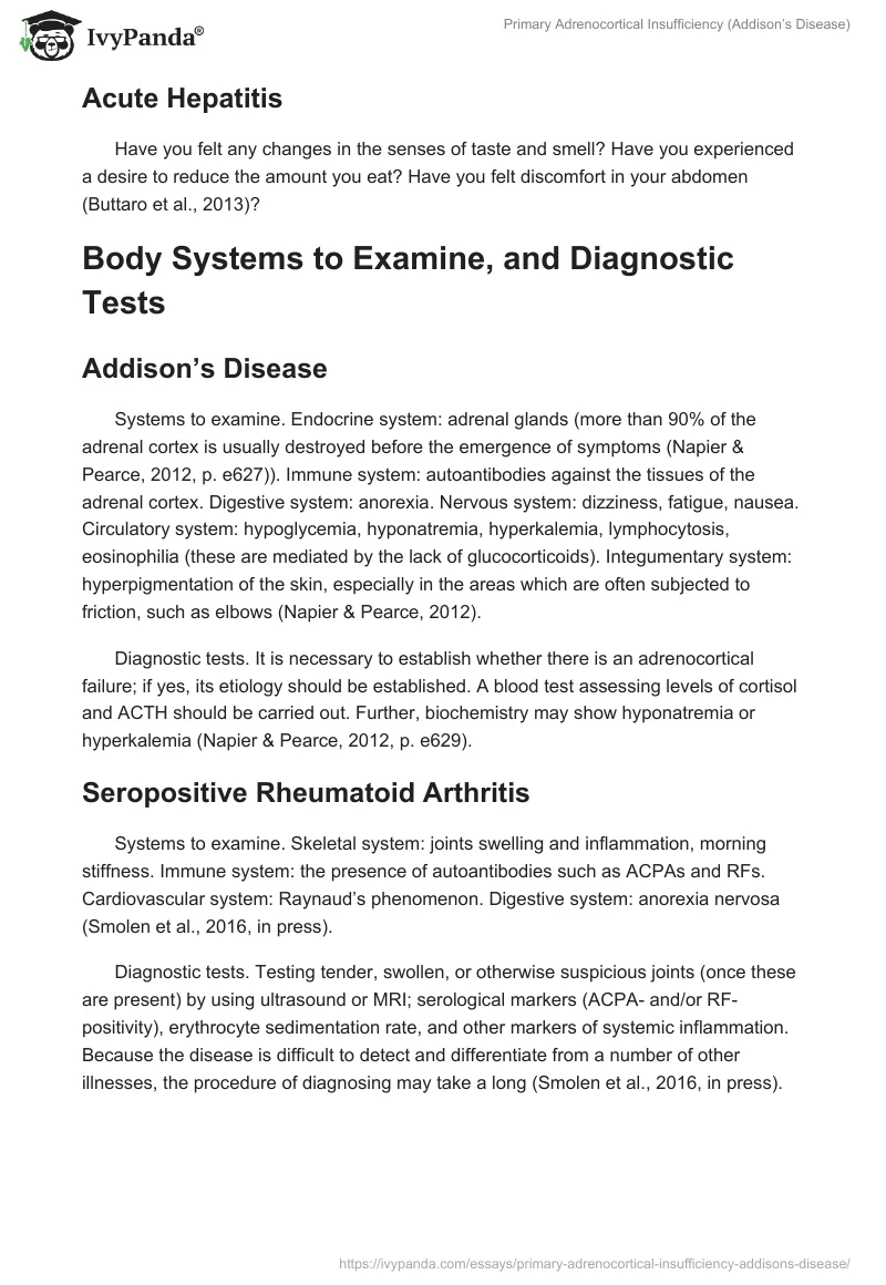 Primary Adrenocortical Insufficiency (Addison’s Disease). Page 3