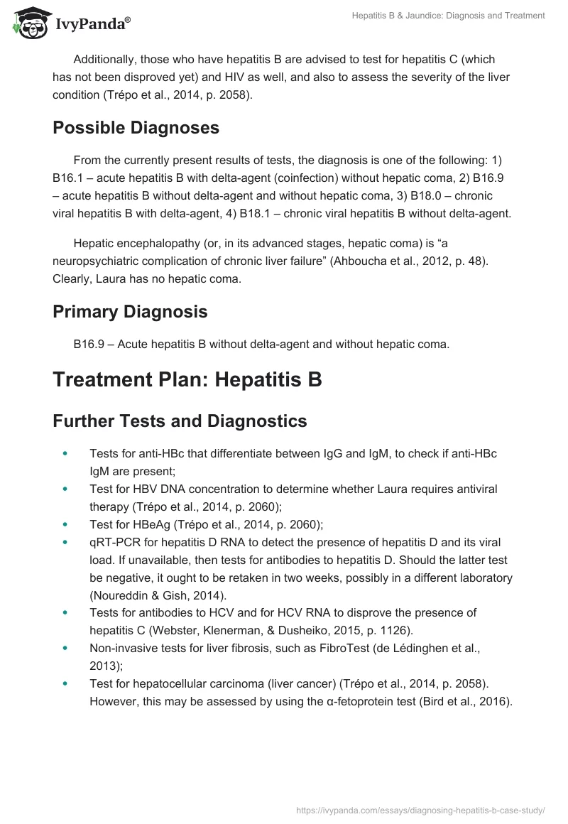Hepatitis B & Jaundice: Diagnosis and Treatment. Page 2