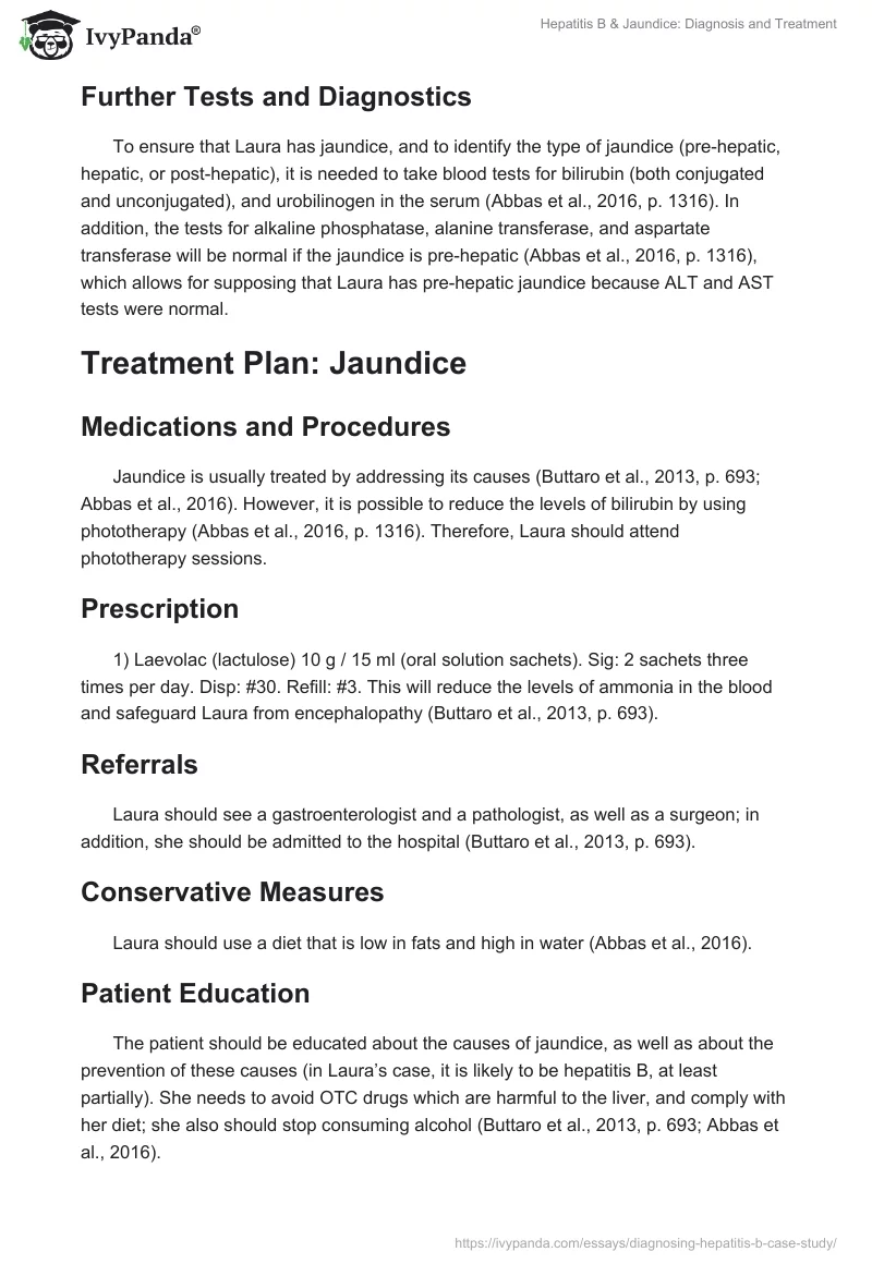 Hepatitis B & Jaundice: Diagnosis and Treatment. Page 4