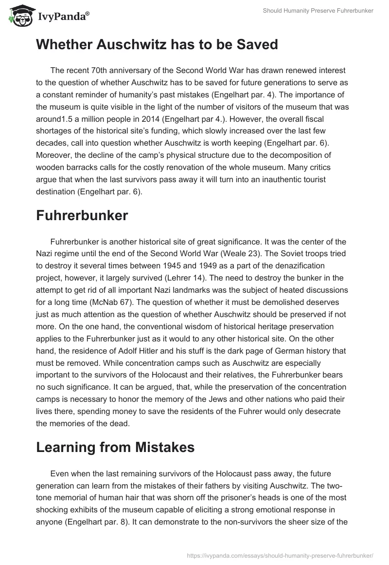 Should Humanity Preserve Fuhrerbunker. Page 2