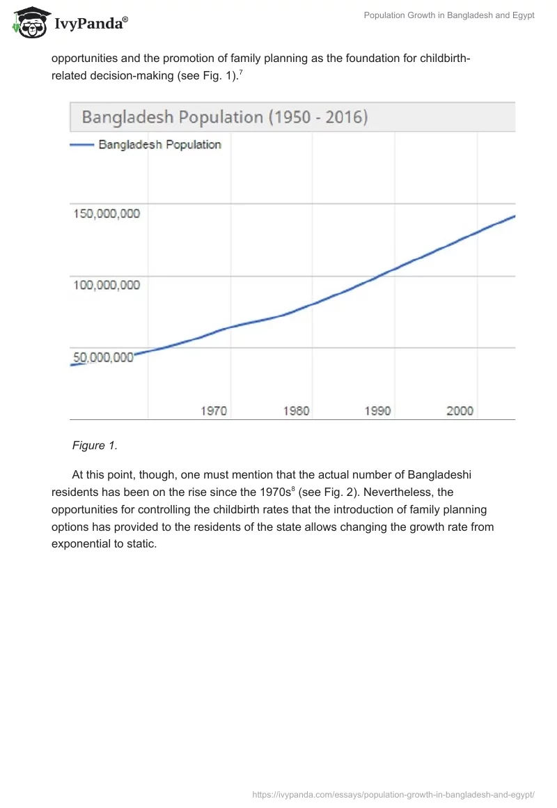 Population Growth in Bangladesh and Egypt. Page 2