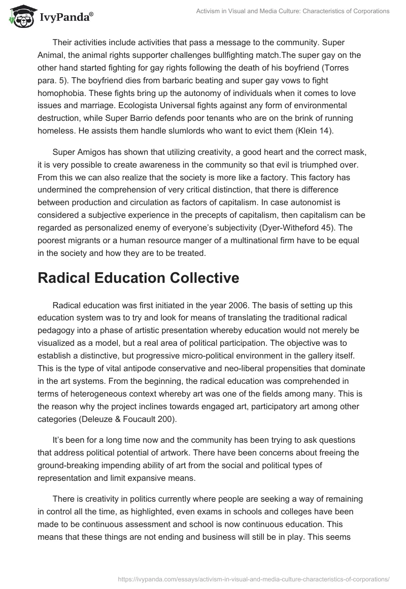 Activism in Visual and Media Culture: Characteristics of Corporations. Page 4
