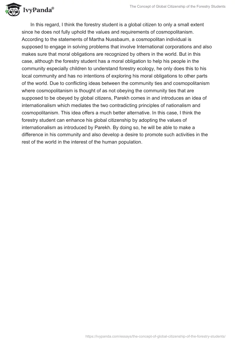 The Concept of Global Citizenship of the Forestry Students. Page 2