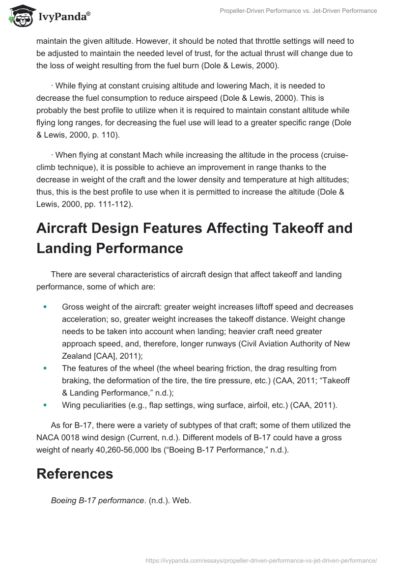 Propeller-Driven Performance vs. Jet-Driven Performance. Page 2