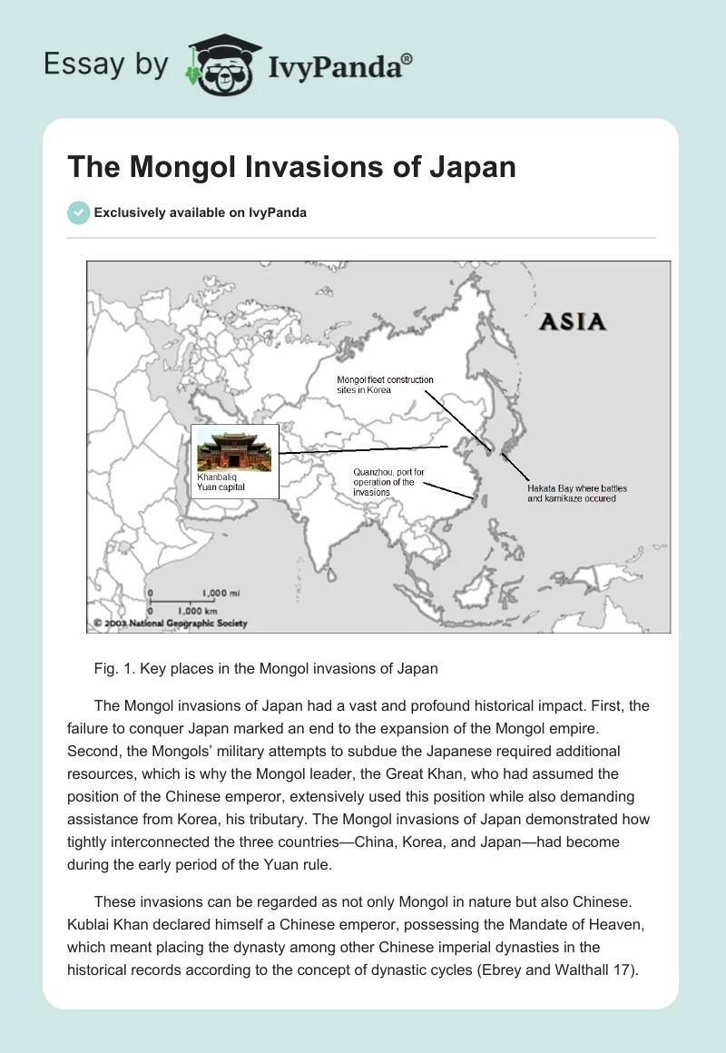 The Mongol Invasions of Japan. Page 1