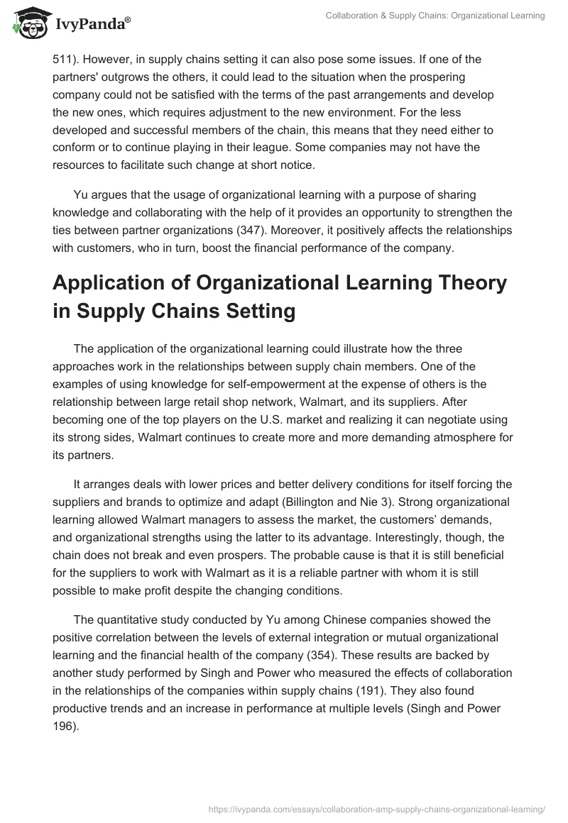 Collaboration & Supply Chains: Organizational Learning. Page 4
