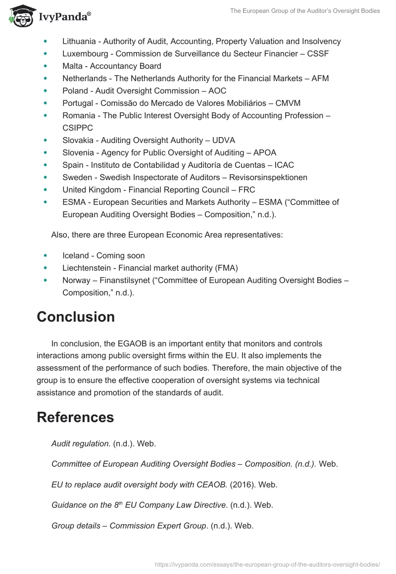 The European Group of the Auditor’s Oversight Bodies. Page 3