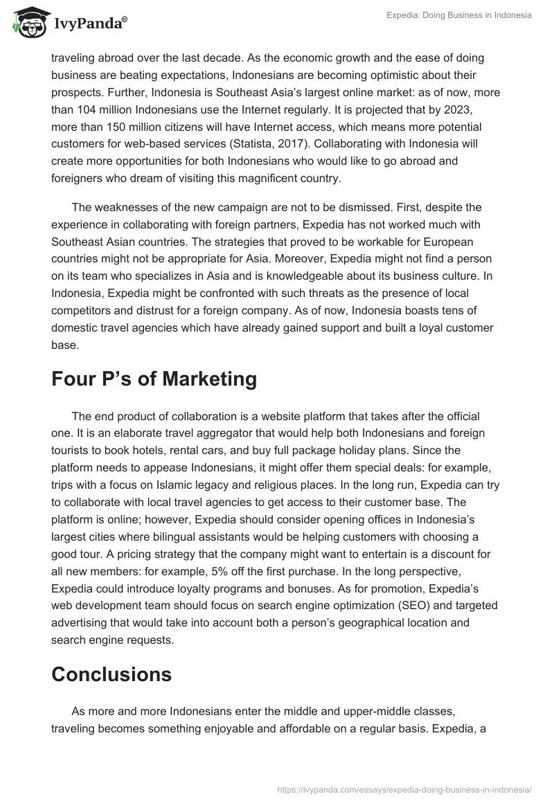 Expedia: Doing Business in Indonesia. Page 5