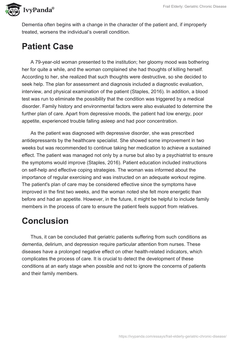 Frail Elderly: Geriatric Chronic Disease. Page 2