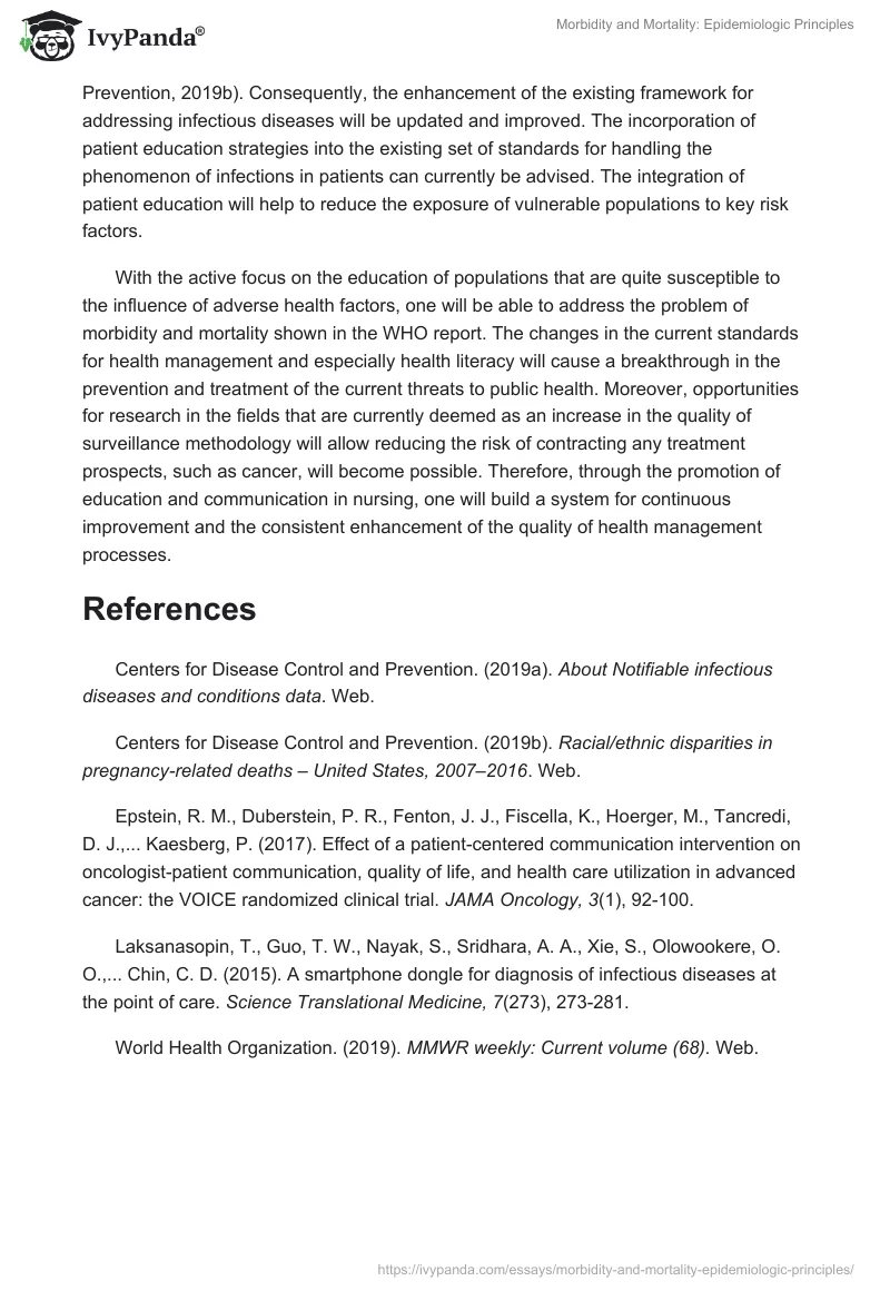 Morbidity and Mortality: Epidemiologic Principles. Page 2