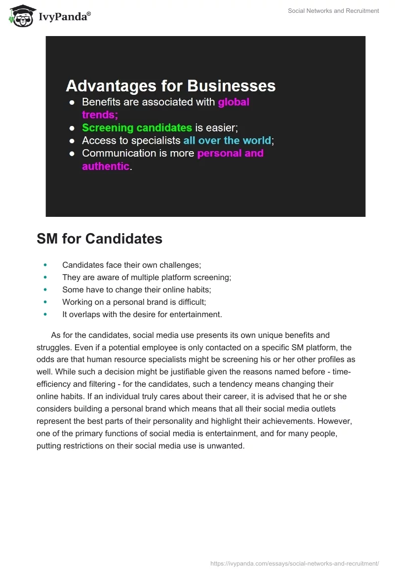 Social Networks and Recruitment. Page 4