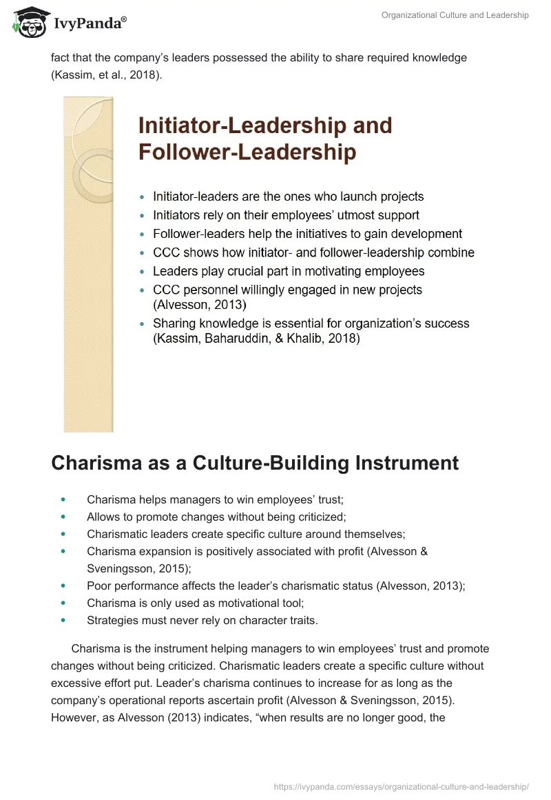 Organizational Culture and Leadership. Page 5