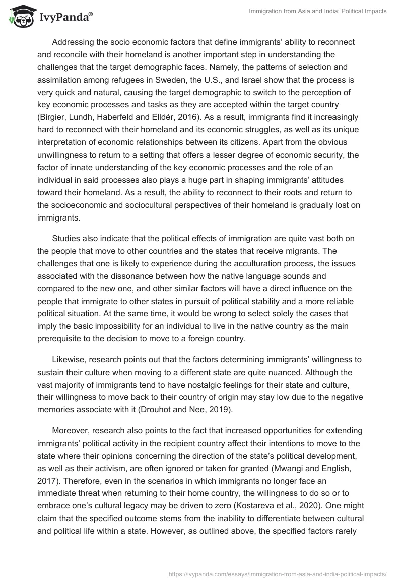 Immigration from Asia and India: Political Impacts. Page 2