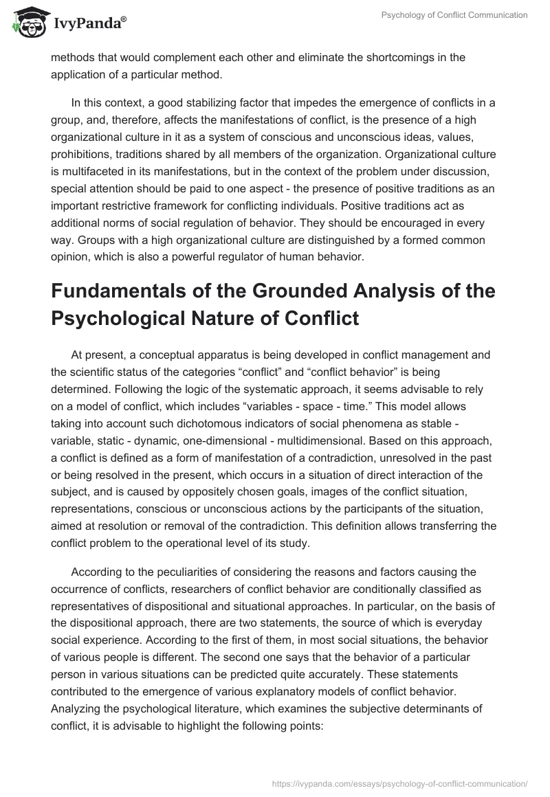 Psychology of Conflict Communication. Page 3