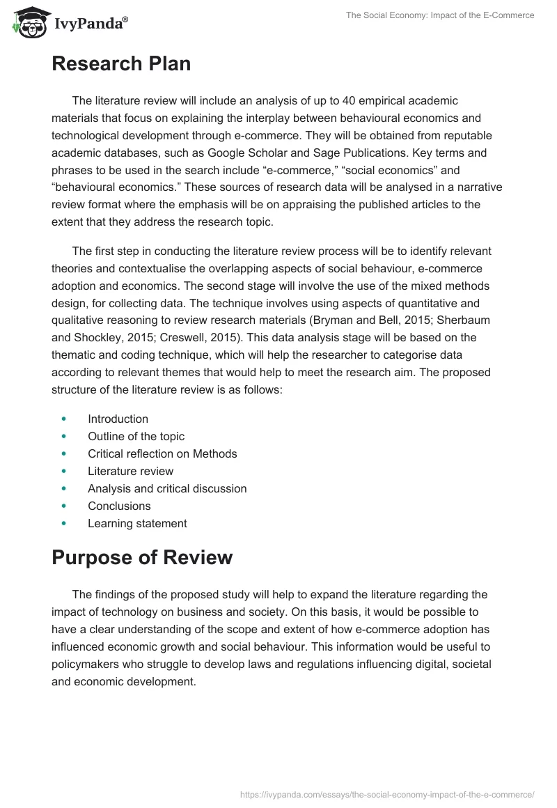 The Social Economy: Impact of the E-Commerce. Page 2
