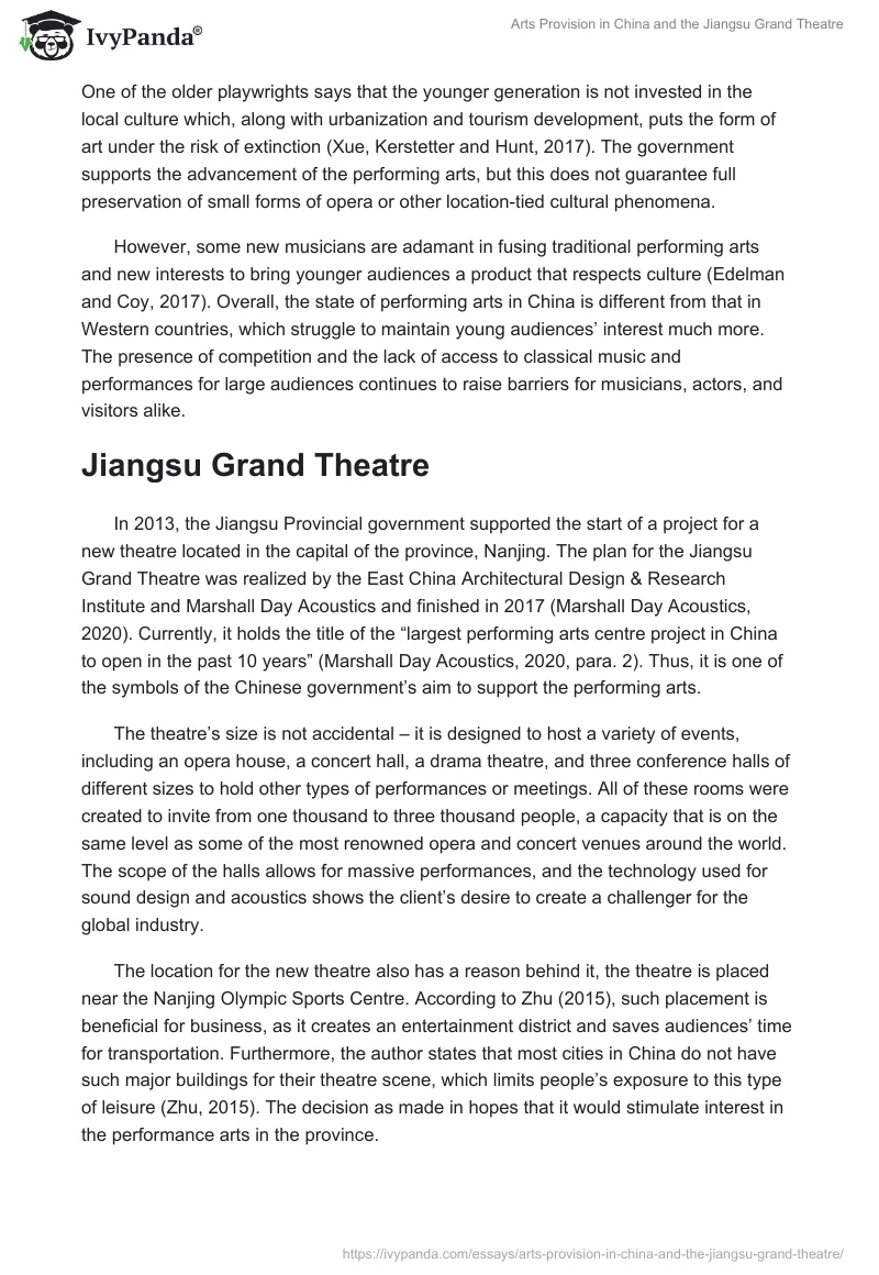 Arts Provision in China and the Jiangsu Grand Theatre. Page 3