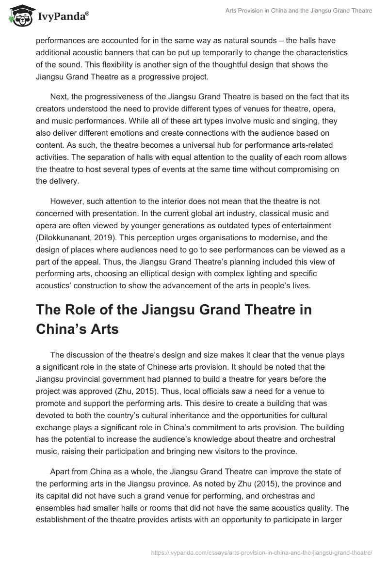 Arts Provision in China and the Jiangsu Grand Theatre. Page 5