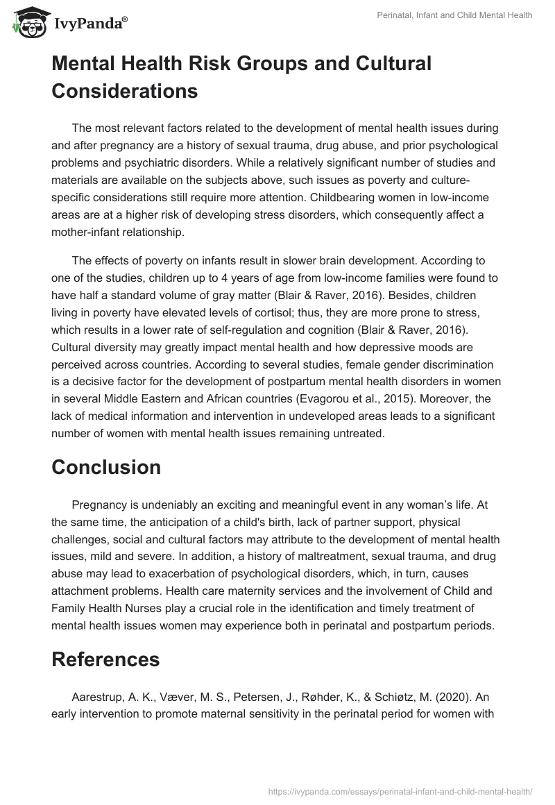 Perinatal, Infant and Child Mental Health. Page 5