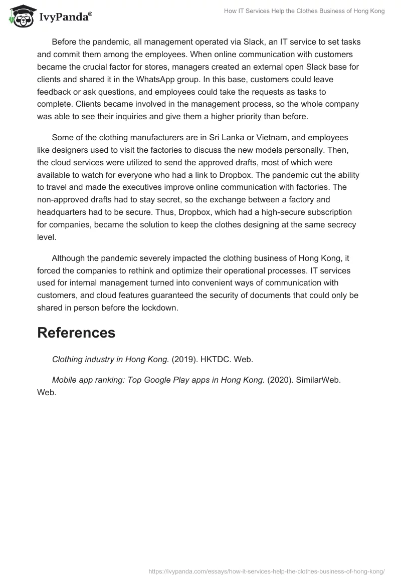 How IT Services Help the Clothes Business of Hong Kong. Page 2