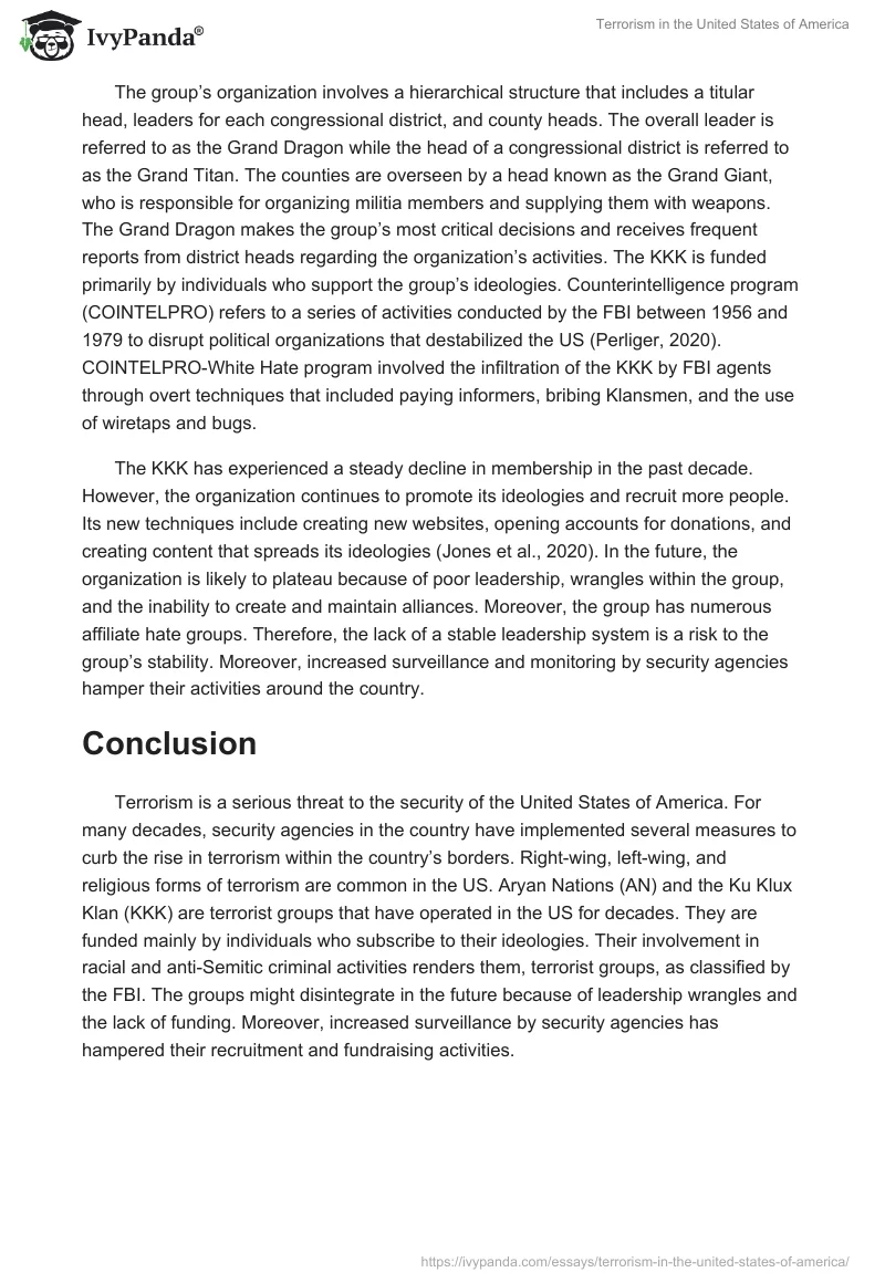 Terrorism in the United States of America. Page 3