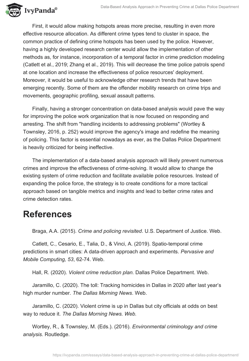 Data-Based Analysis Approach in Preventing Crime at Dallas Police Department. Page 2