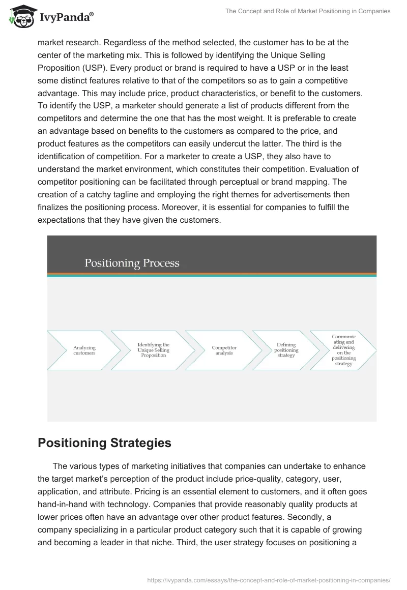 The Concept and Role of Market Positioning in Companies. Page 3