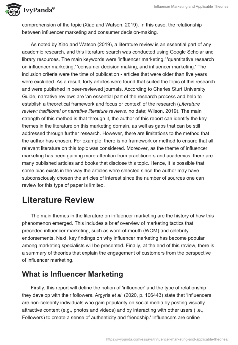 Influencer Marketing and Applicable Theories. Page 3
