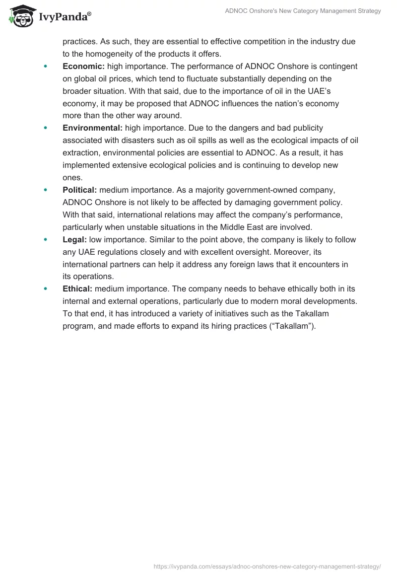 ADNOC Onshore's New Category Management Strategy. Page 5
