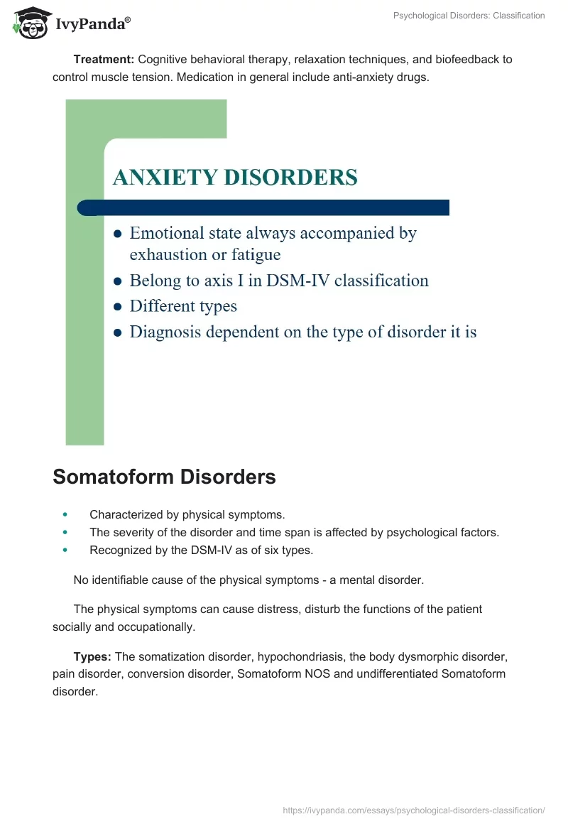Psychological Disorders: Classification. Page 5