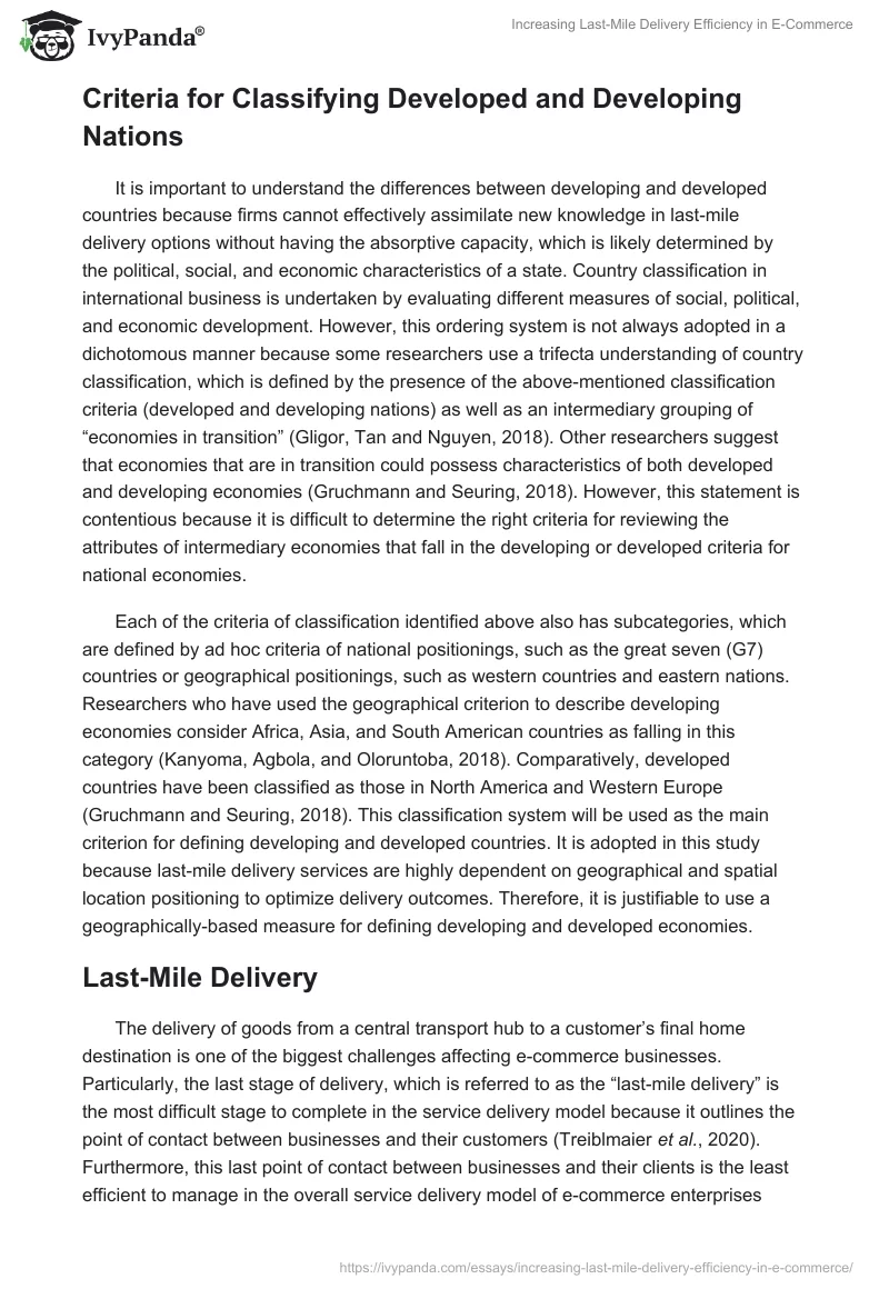 Increasing Last-Mile Delivery Efficiency in E-Commerce. Page 5
