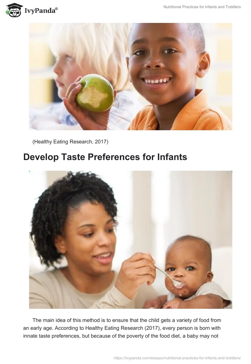 Nutritional Practices for Infants and Toddlers. Page 2