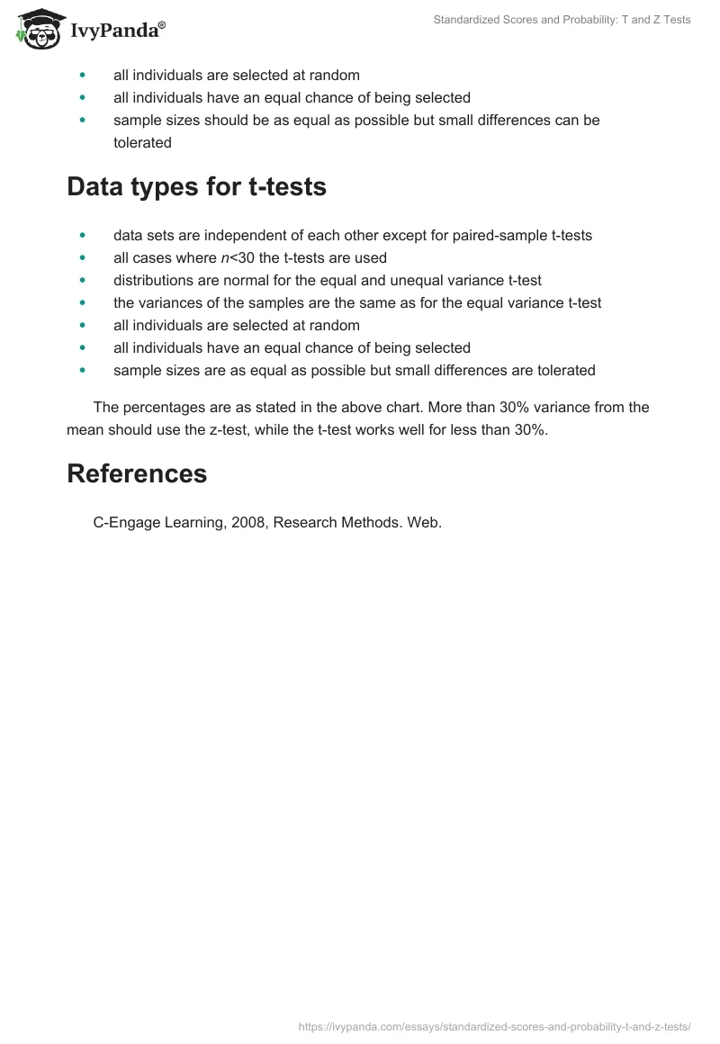 Standardized Scores and Probability: T and Z Tests. Page 2