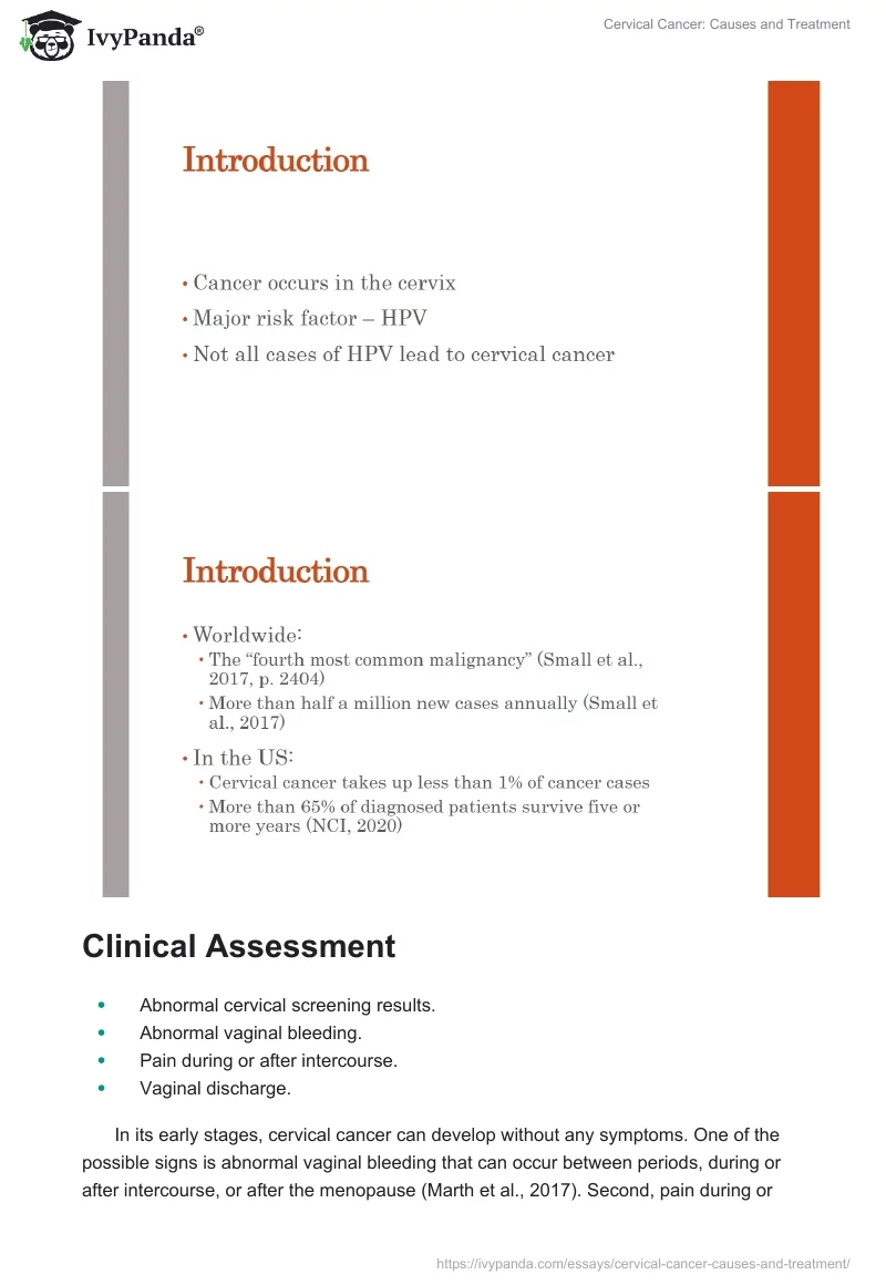 Cervical Cancer: Causes and Treatment. Page 2