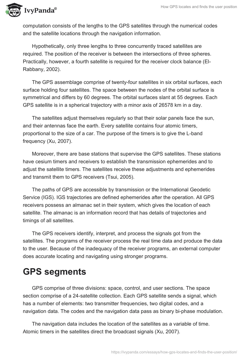 How GPS locates and finds the user position. Page 2