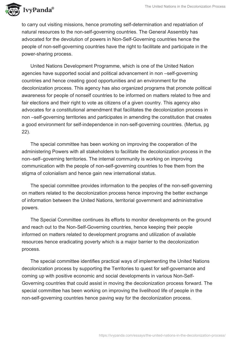 The United Nations in the Decolonization Process. Page 3