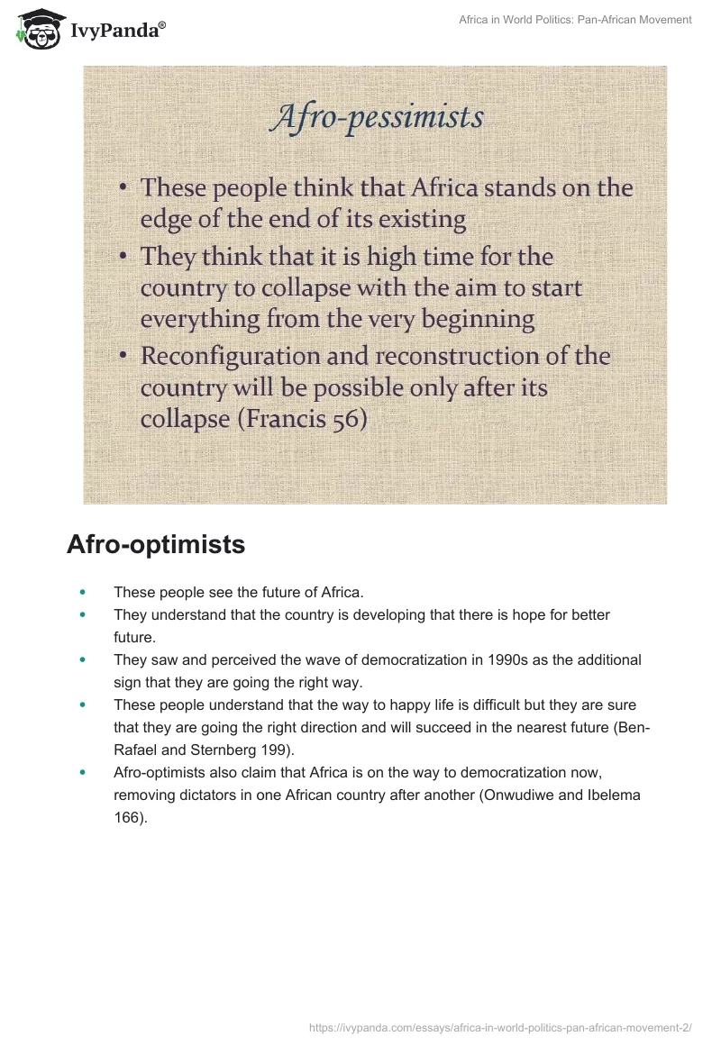 Africa in World Politics: Pan-African Movement. Page 4