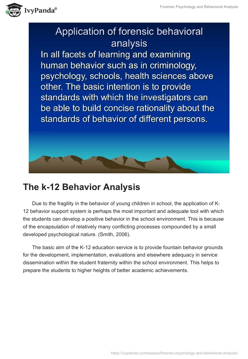 Forensic Psychology and Behavioral Analysis. Page 4