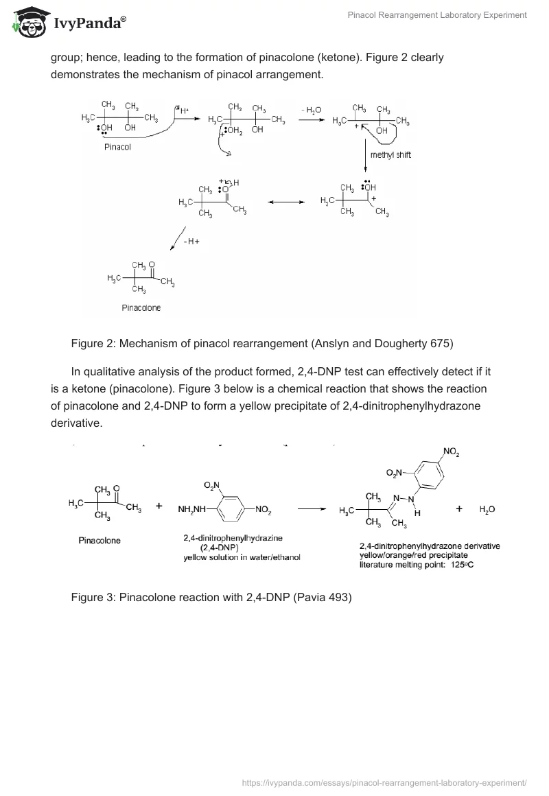 Pinacol Rearrangement Laboratory Experiment. Page 2