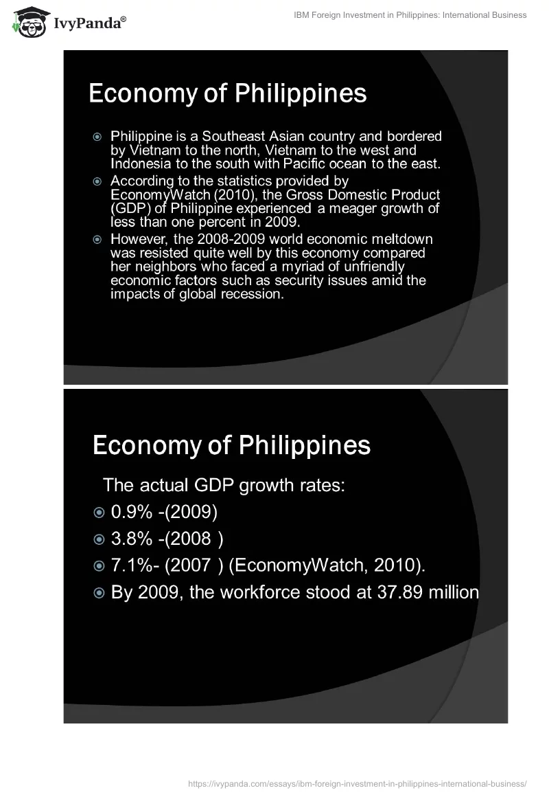 IBM Foreign Investment in Philippines: International Business. Page 4