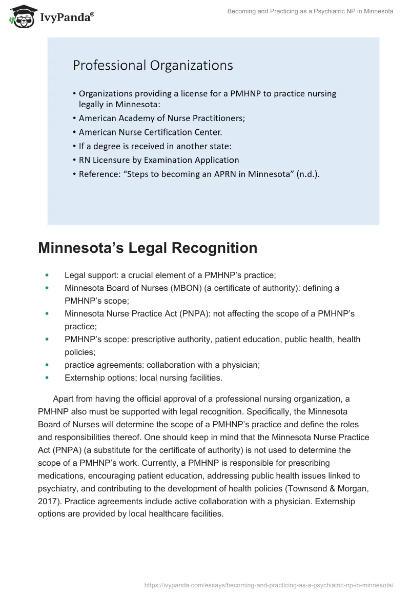Becoming and Practicing as a Psychiatric NP in Minnesota. Page 3