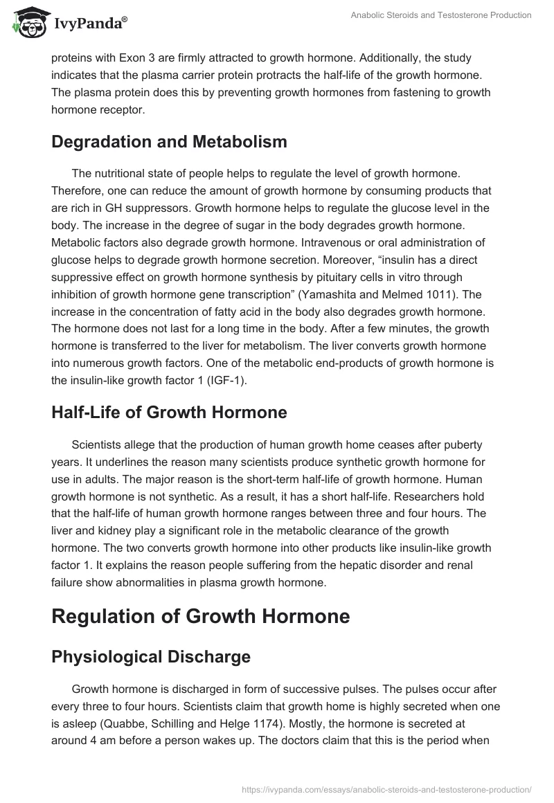 Anabolic Steroids and Testosterone Production. Page 4