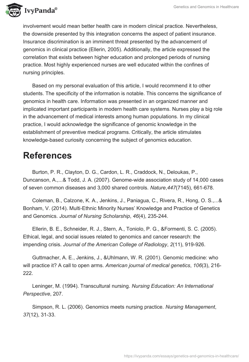 Genetics and Genomics in Healthcare. Page 3