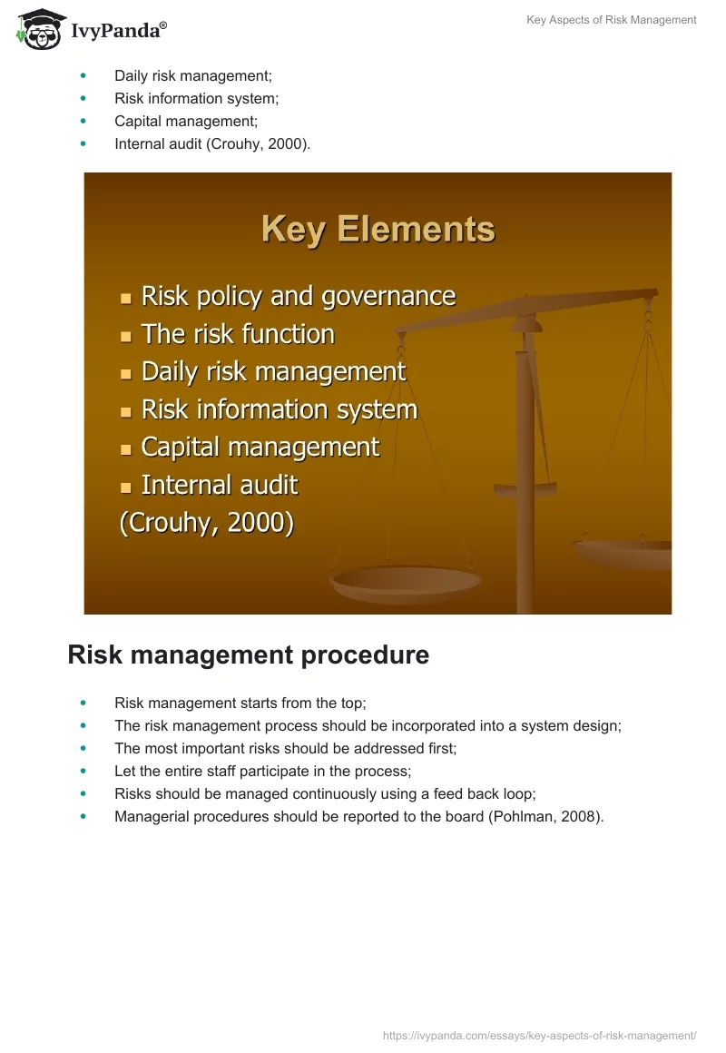 Key Aspects of Risk Management. Page 2